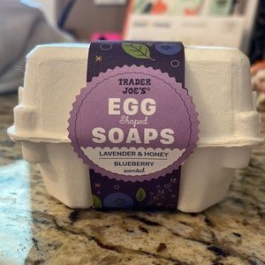 Trader Joe’s Egg Shaped Soaps: scent- Lavender/Honey & Blueberry